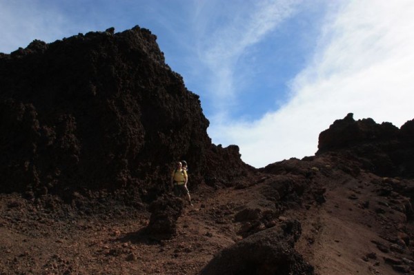 Steil omhoog op Volcan de Teneguia