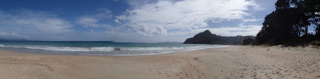 strand op weg naar naar Whitianga