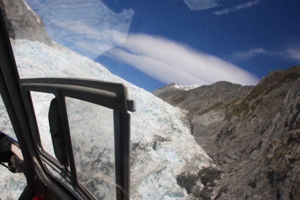gletsjer vanuit helikopter